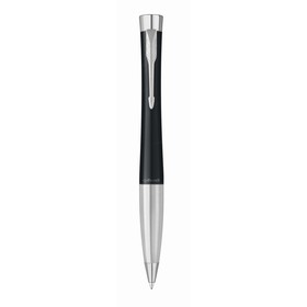 Ручка шариковая Parker Urban Core K314 Muted Black CT М, 1.0 мм, корпус из латуни, синие чернила (2143639)