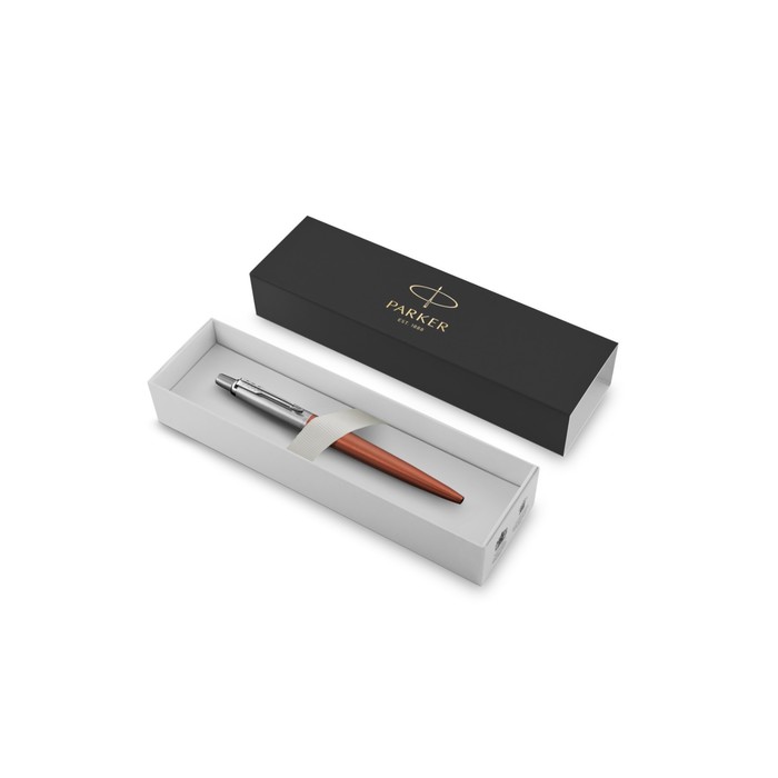 

Ручка шариковая Parker Jotter Core K63 Chelsea Orange CT М 1.0 мм, корпус из нержавеющей стали, синие чернила