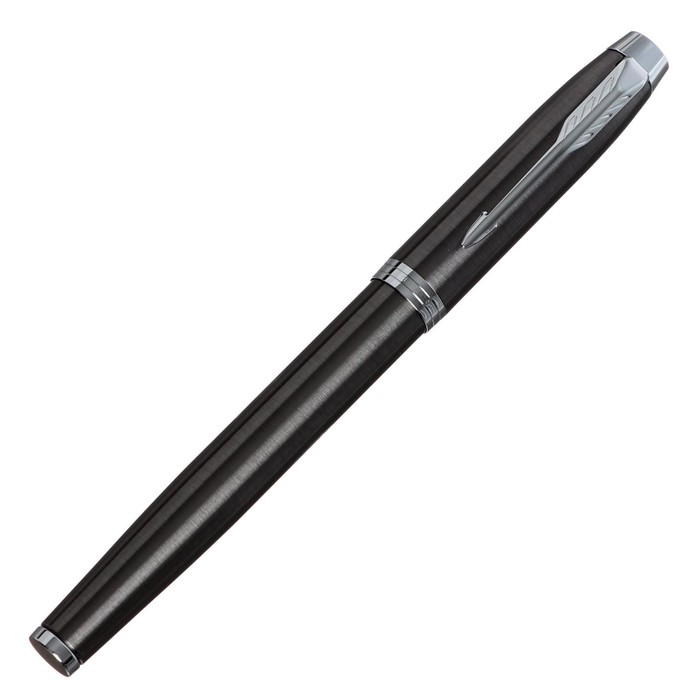 Ручка перьевая Parker IM Core F321 Dark Espresso CT F, корпус из нержавеющей стали, синие чернила (1931650)