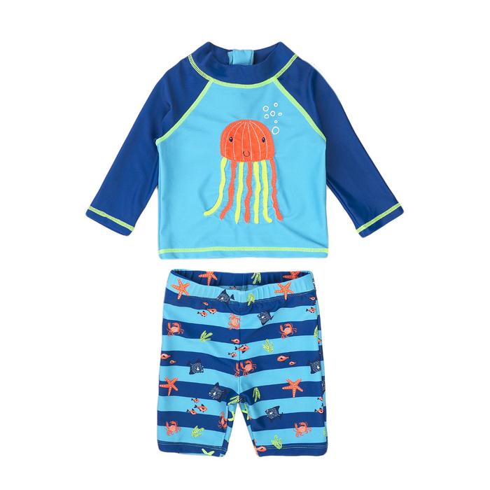 Купальный костюм для мальчика, размер 12-18 месяцев, цвет голубой-синий