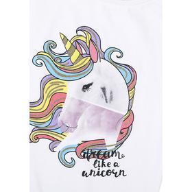 

Футболка для девочки, размер 7-8 лет, цвет белый