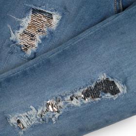 

Джинсы для девочки, размер 9-10 лет, цвет джинсовый