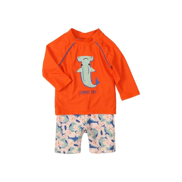 Плавательные трусы для мальчика, размер 12-18 месяцев, цвет оранжевый