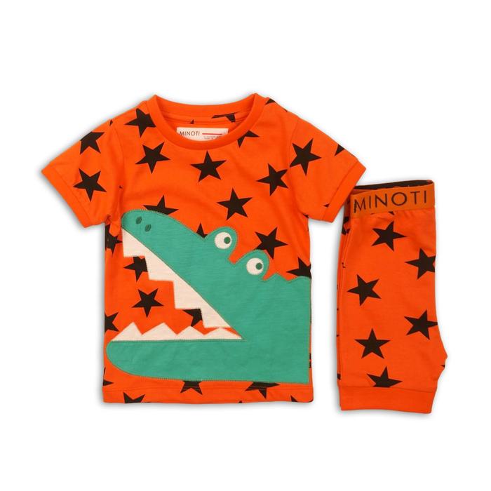 Пижама для мальчика, размер 12-18 месяцев, цвет оранжевый