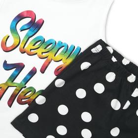 

Пижама для девочки, размер 3-4 года, цвет белый-черный