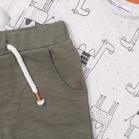 

Комплект для мальчика, размер 12-18 месяцев, цвет хаки