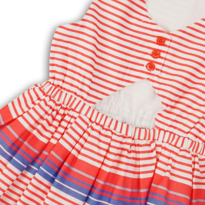 Платье для девочки, размер 3-4 года, принт полосатый