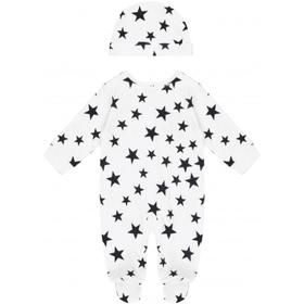 

Комплект, размер 6-9 месяцев, цвет белый-черный