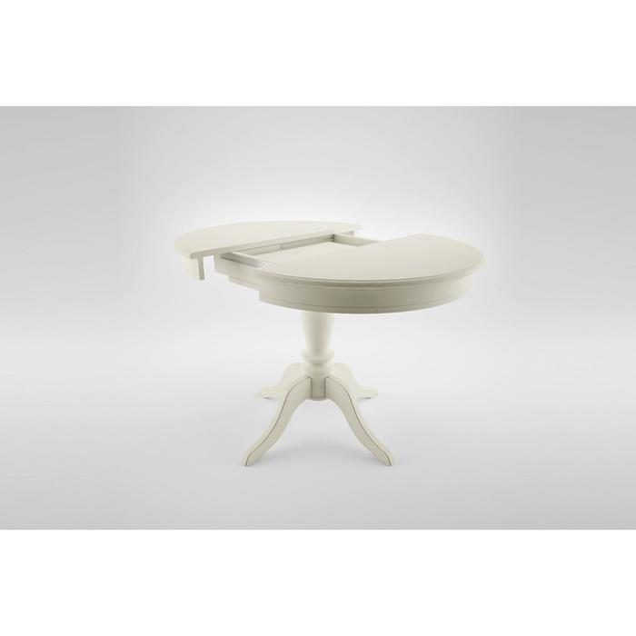 

Обеденный стол «Эгина», 900(1200) × 900 × 750 мм, раздвижной, цвет слоновая кость