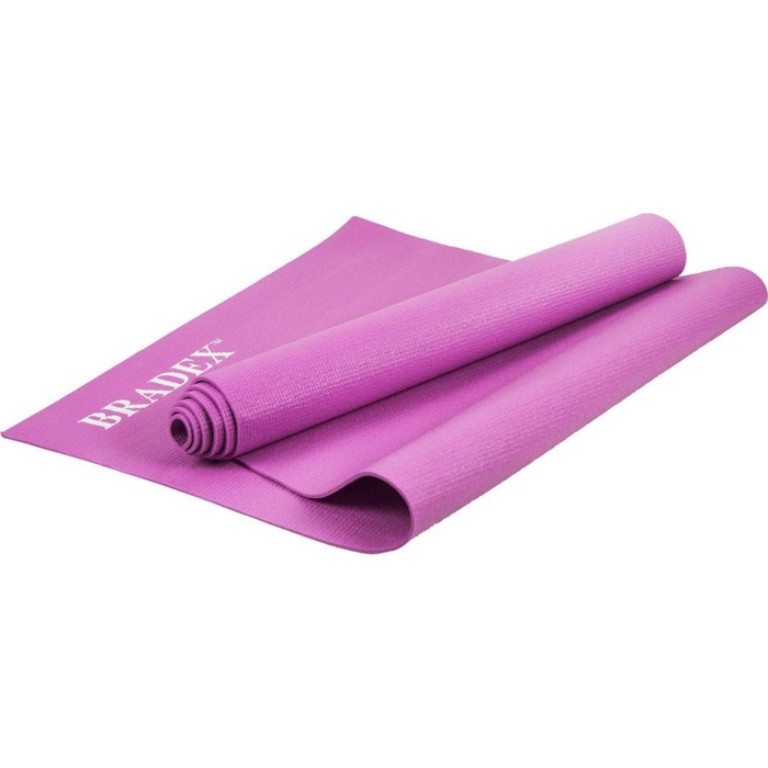 фото Коврик для йоги и фитнеса bradex sf 0401, 173х61х0,3 см, розовый