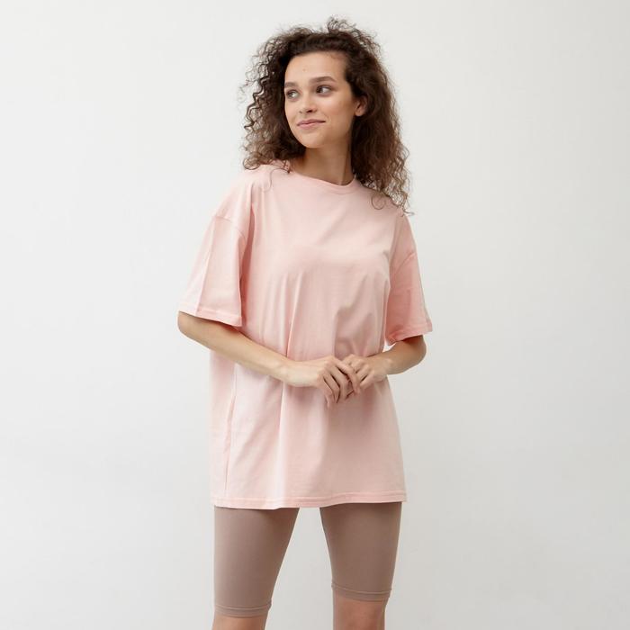 

Футболка женская MINAKU OVERSIZE FIT: цвет персиковый, р-р 46