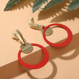 

Серьги "Модерн" кольцо, цвет красный в золоте