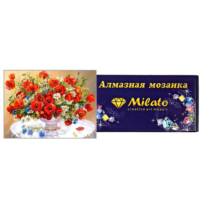

Алмазная мозаика «Маки» 40х30 см, 30 цвет