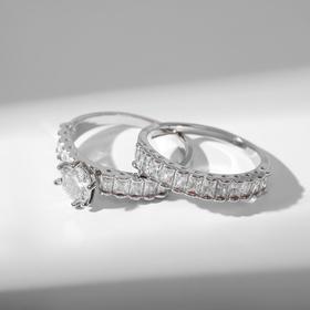 

Кольцо "Сокровище" кристалл цветочек, цвет белый в серебре, размер 17