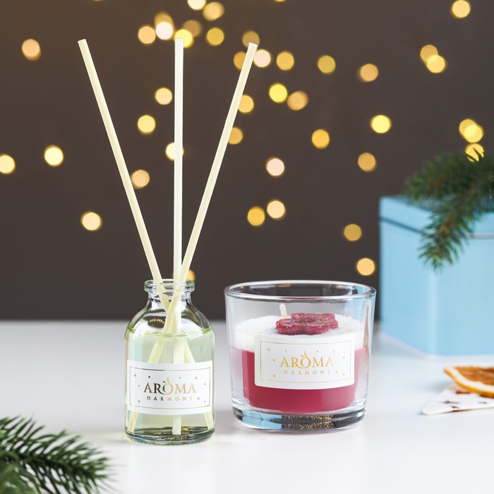 

Ароматический набор Happy Christmas "Замороженные ягоды" (свеча + диффузор)