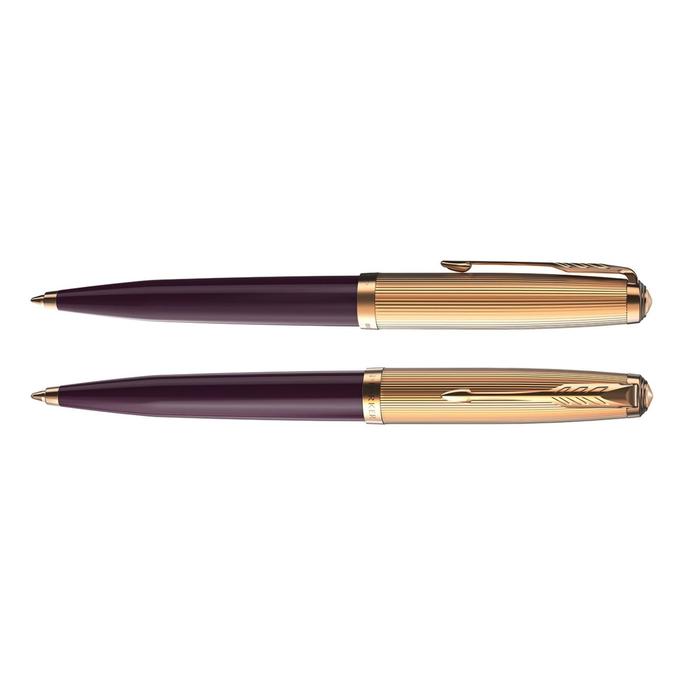 

Ручка шариковая Parker 51 Premium Plum GT М 1.0 мм, корпус из нержавеющей стали, чёрные чернила