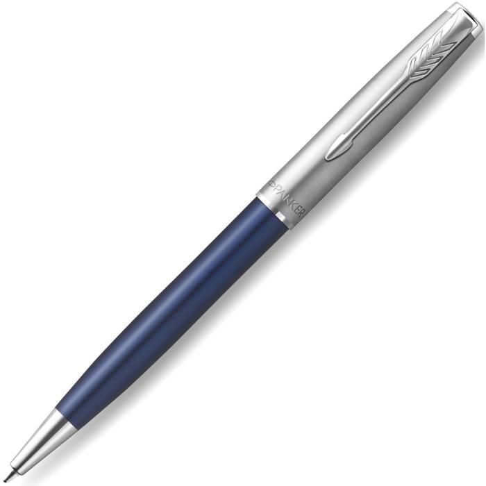 

Ручка шариковая Parker Sonnet K546 Blue CT М 1.0 мм, корпус из нержавеющей стали, чёрные чернила