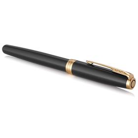 

Ручка перьевая Parker Sonnet Core F530 Lacquer Black GT F 0.5 мм, корпус из нержавеющей стали, чёрные чернила