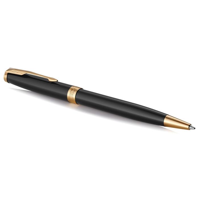 

Ручка шариковая Parker Sonnet Core K530 Lacquer Deep Black GT М 1.0 мм, корпус из латуни, чёрные чернила