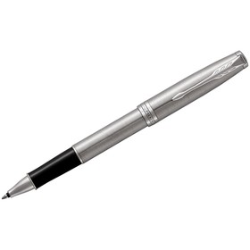 Ручка-роллер Parker Sonnet Core T526 Stainless Steel CT F 0.5 мм, корпус из нержавеющей стали, чёрные чернила