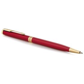 

Ручка шариковая Parker Sonnet Slim Core K439 Lacquer Intense Red GT М 1.0 мм, корпус из нержавеющей стали, чёрные чернила (1931477)