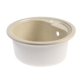 

Мойка для кухни из камня AG1C10, кварц, 450х190 мм, цвет бежевый