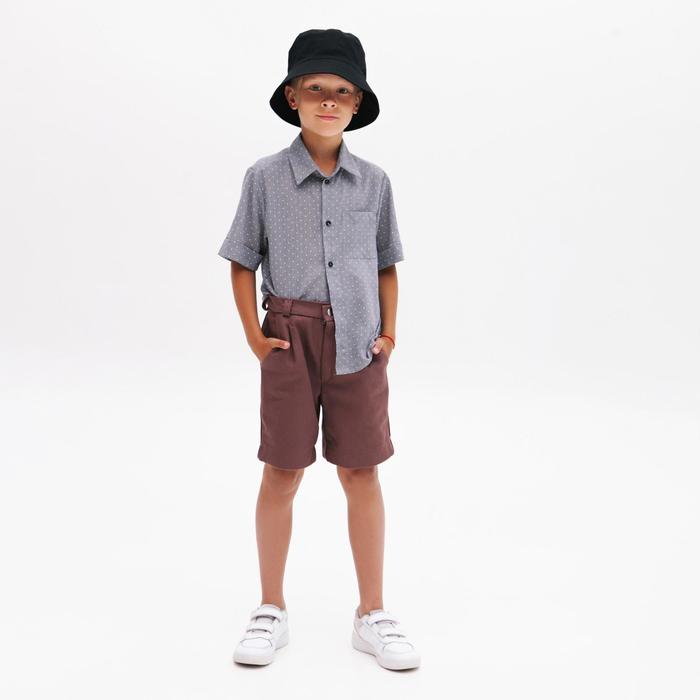 Шорты для мальчика MINAKU: Casual collection KIDS, цвет шоколадный, рост 122 см