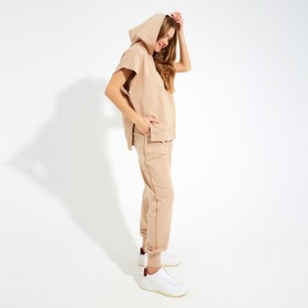 

Спортивный костюм женский (джемпер, брюки) MINAKU: Casual Collection, цвет бежевый, размер 48
