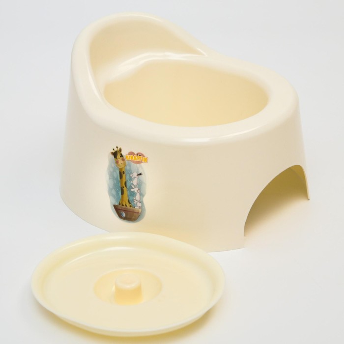 Горшок детский туалетный с крышкой Giraffix, цвет МИКС