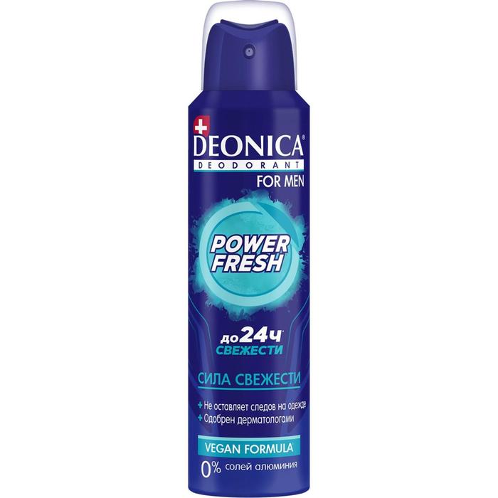 фото Дезодорант deonica for men power fresh (vegan formula) спрей, 150 мл