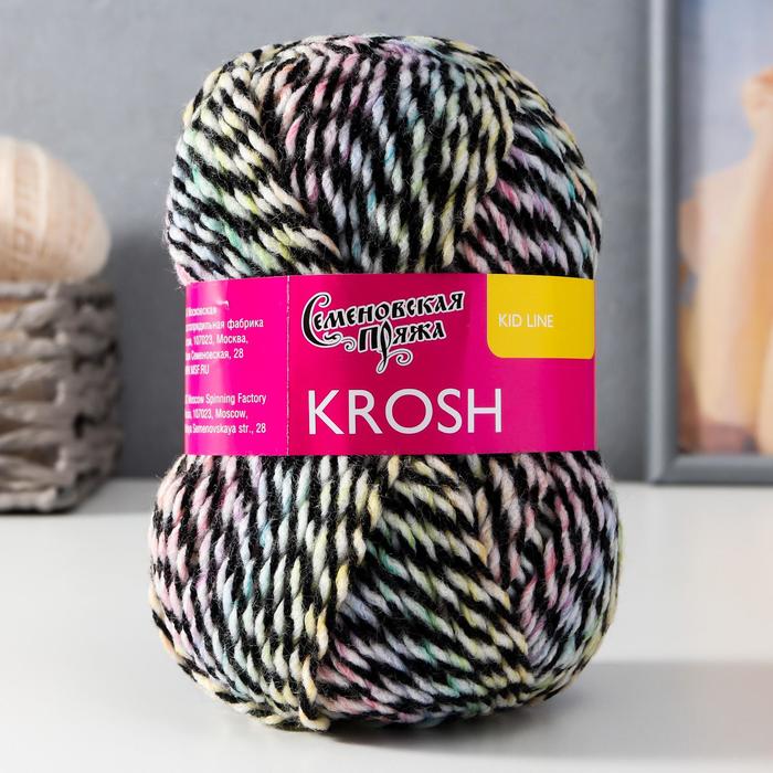 

Пряжа Krosh (Крош) акрил 100% 110м/50 гр цв.черн.-мул (1403)