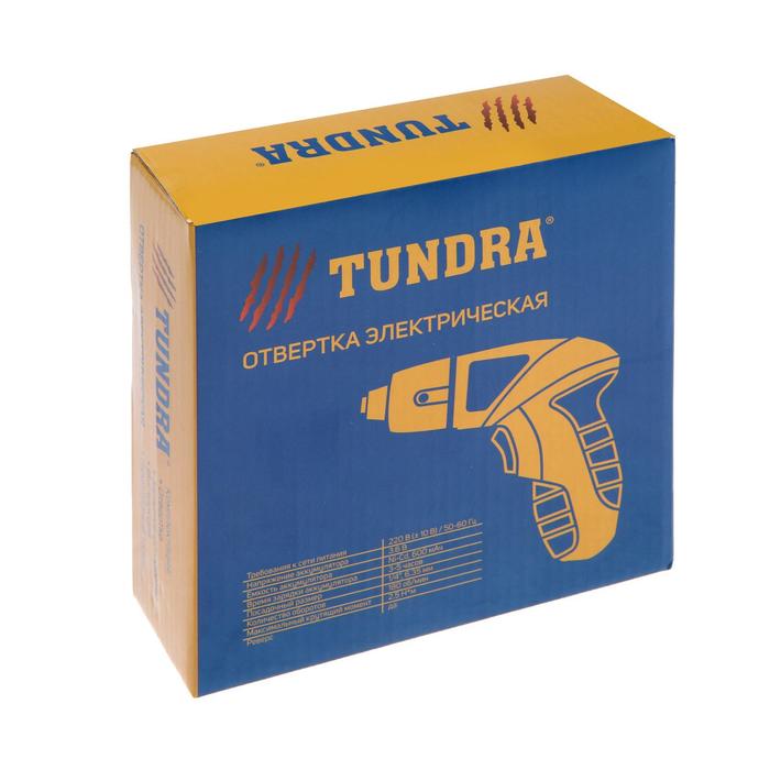 Отвертка TUNDRA, Ni-Cd 600 mAh 3.6V, 180 об/мин, 2.5 Н*м