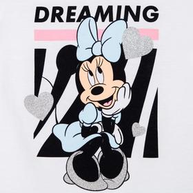 

Футболка детская "Dreaming" Минни Маус, рост 86-92, белый