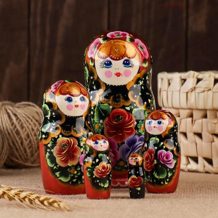 

Матрёшка 5-ти кукольная "Карина" летняя, ручная роспись 14-15 см
