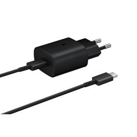 Сетевое зарядное устройство Samsung EP-TA800XBEGRU, USB Type-C, 3 А, кабель Type-C, черное