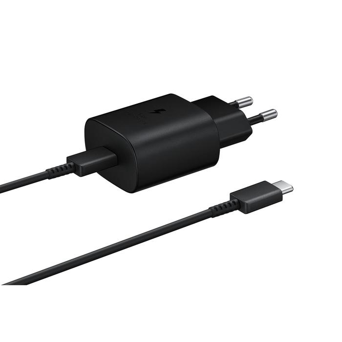фото Сетевое зарядное устройство samsung ep-ta800xbegru, usb type-c, 3 а, кабель type-c, черное