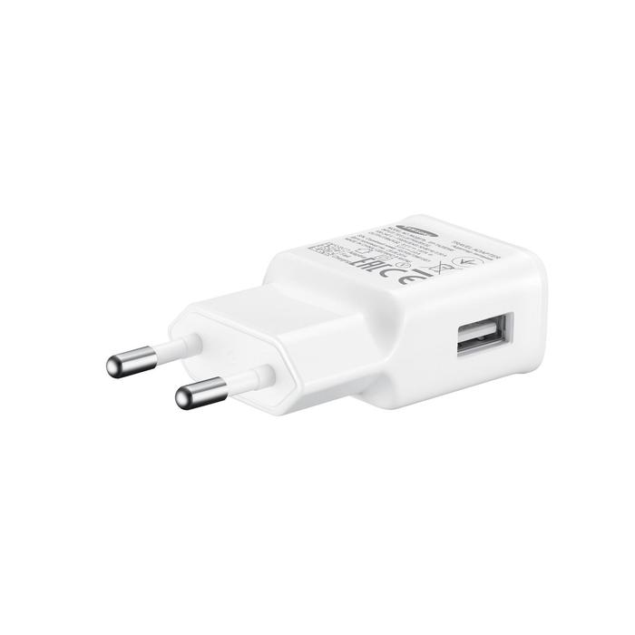 фото Сетевое зарядное устройство samsung ep-ta20eweugru, 1хusb, 2 а, кабель microusb, белое