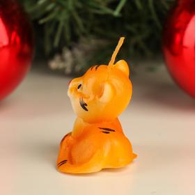 

Свеча новогодняя декоративная "Тигренок с елочкой", 7х4,5х5 см, микс