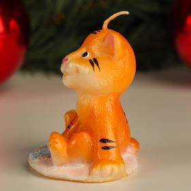 

Свеча новогодняя декоративная "Тигренок со снежинкой", микс