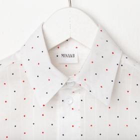 

Рубашка для мальчика MINAKU: Cotton collection, цвет белый, рост 122 см