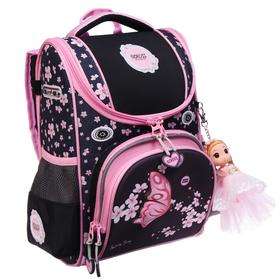 

Ранец Стандарт раскладной Across 191 35*22*12 +мешок дев, чёрн/роз ACR21-191-8