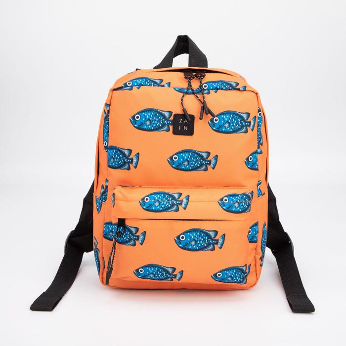 Рюкзак детский, отдел на молнии, наружный карман, цвет оранжевый