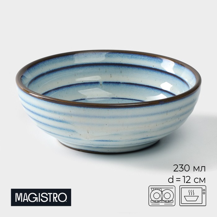фото Миска magistro garland, 12×4,3 см, цвет белый, синий