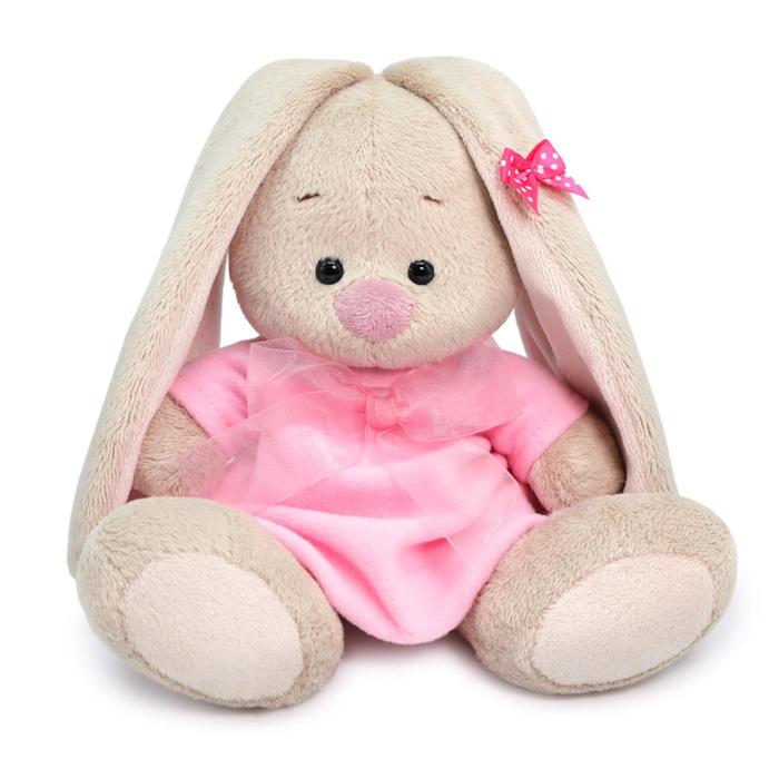 фото Мягкая игрушка «зайка ми в розовом платье», 15 см