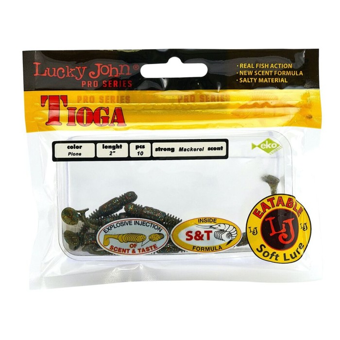 

Виброхвост съедобный LJ pro series tioga, 5 см, F08, набор 10 шт.
