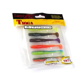 

Виброхвост съедобный LJ pro series tioga, 8,64 см, mix1, набор 6 шт.