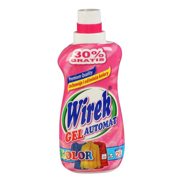 Жидкое средство для стирки Wirek, гель, для разноцветных тканей, 1 л