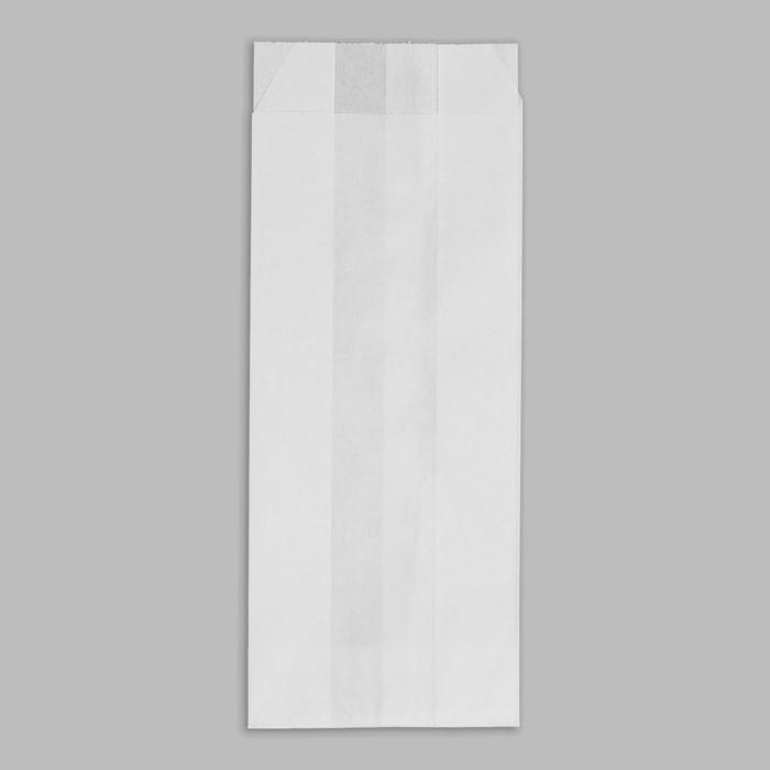 

Пакет бумажный фасовочный, белый, V-образное дно, жиростойкая бумага, 21 х 8 х 5 см