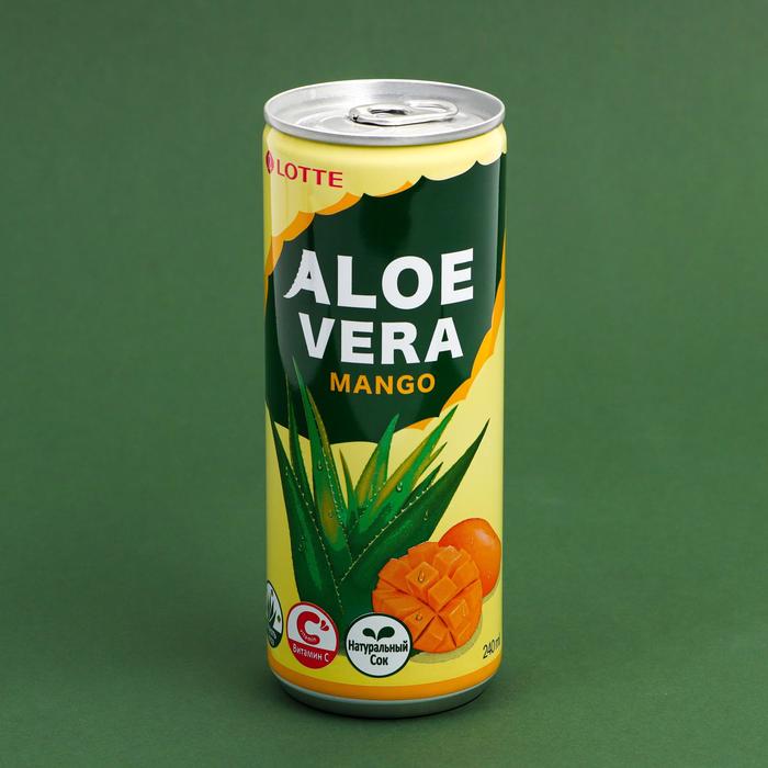 напиток сокосодержащий lotte алоэ вера негазированный 240 мл Напиток безалкогольный негазированный «Алоэ Вера» манго, 240 мл