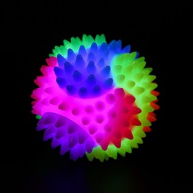 Мяч для собак светящийся, TPR, 7,5 см, микс цветов от Сима-ленд
